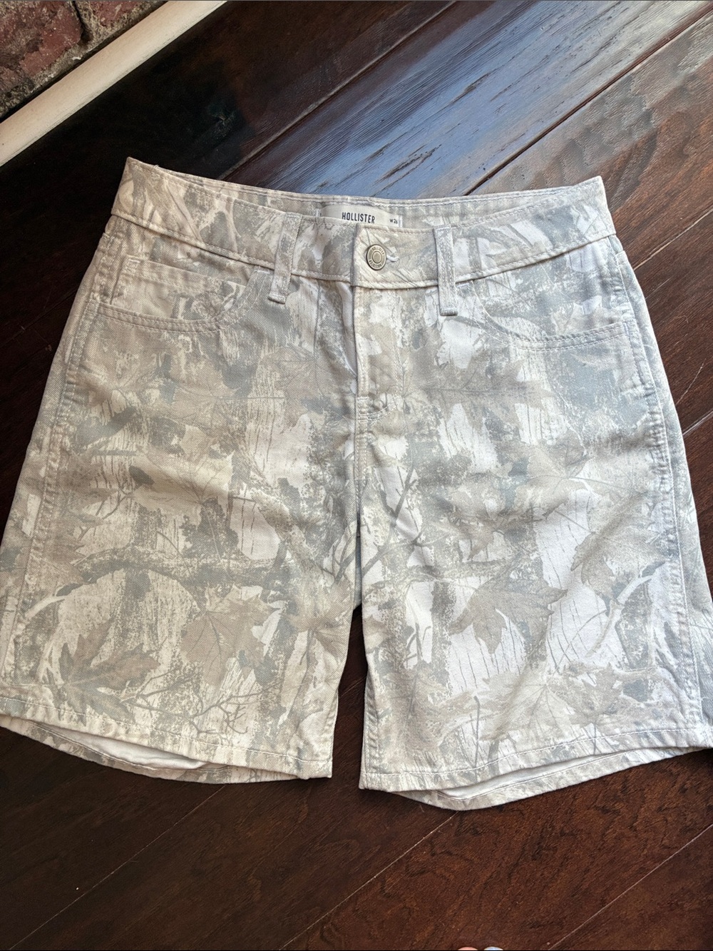 Hollister Light Gray Tonal Camouflage Shorts